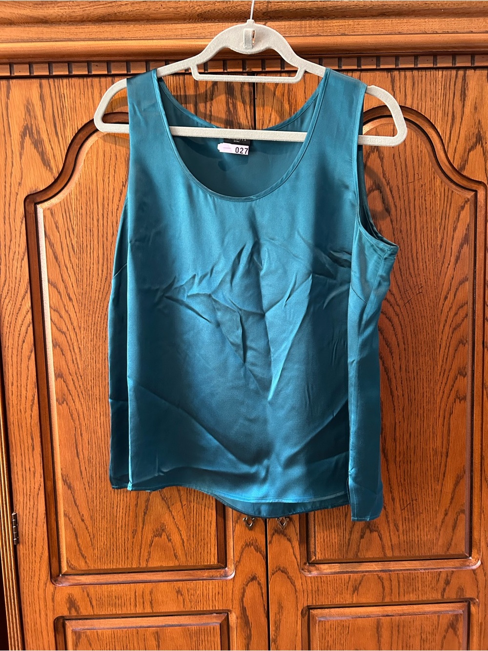 Talbots Teal Sleeveless Satin Tank Top